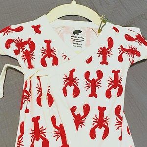 Monica + Andy Lobster romper/onesie